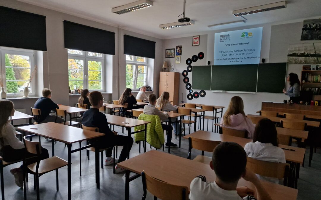 X Powiatowy Konkurs Językowy Języki obce nie są mi obce